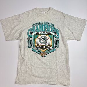 Vintage 1997 Florida Marlins World Series Champions Baseball‎ T-Shirt Men’s L